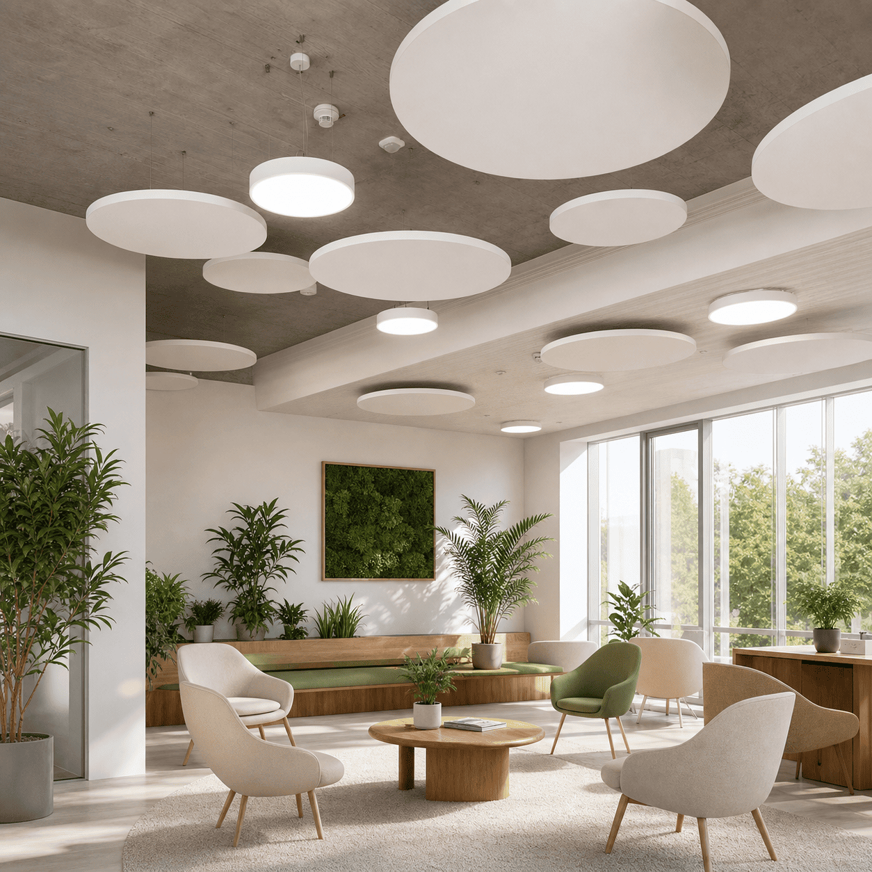 Modern Acoustic Ceiling Panels for Offices, Schools, and Studios