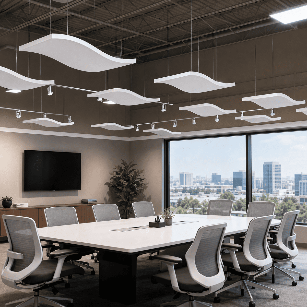 Sound Absorbing Acoustic Ceiling Panels for Interior Decoration