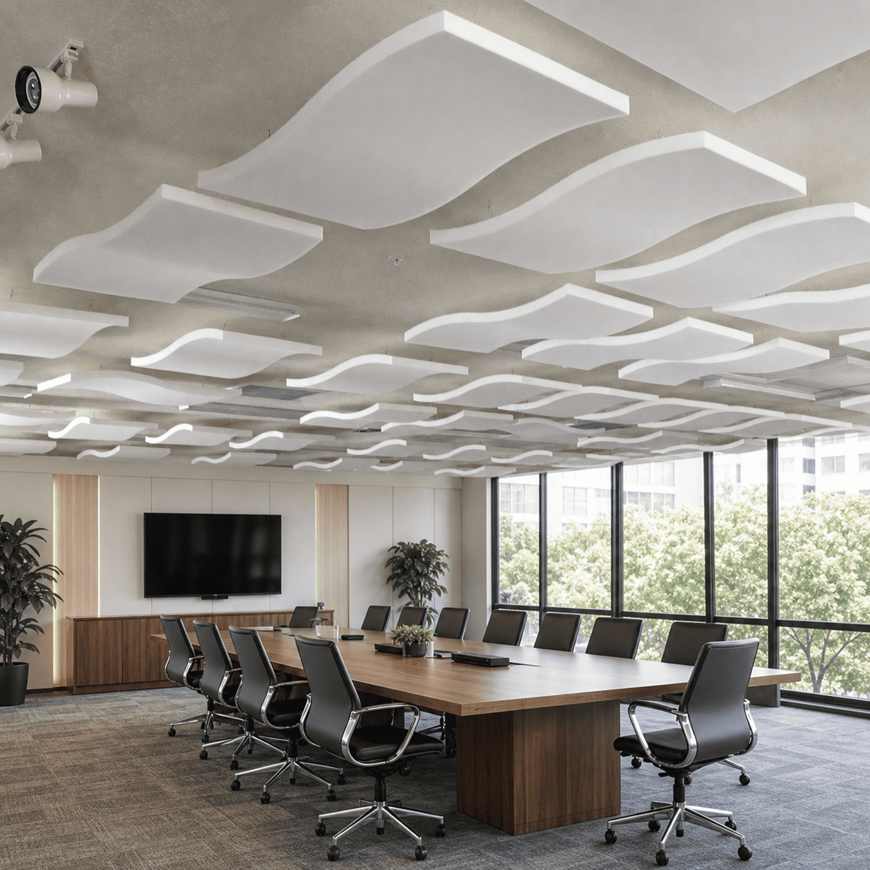 Sound Absorbing Acoustic Ceiling Panels for Interior Decoration