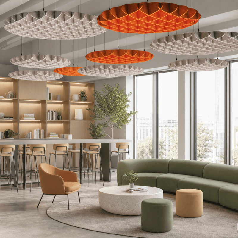 Decorative Acoustic Ceiling Panels for Office and Commercial Interiors