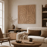 3D Wave Polyester Acoustic Wall Panel | Decorative Sound Absorbing Panel for Office, Studio, Meeting Room & Home
